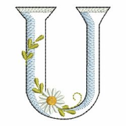 Daisy Alphabet 21 machine embroidery designs