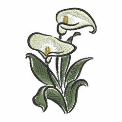 Brush Painting Calla Lily machine embroidery designs