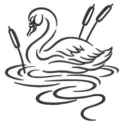 Swan Outline(Md) machine embroidery designs
