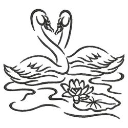 Swan Outline 03(Md) machine embroidery designs