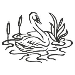 Swan Outline 07(Sm) machine embroidery designs