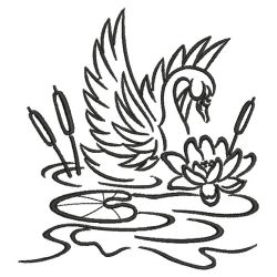 Swan Outline 10(Sm) machine embroidery designs