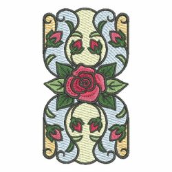 Stained Glass Roses 03 machine embroidery designs