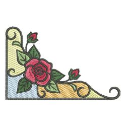 Stained Glass Roses 04 machine embroidery designs