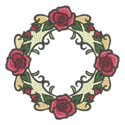 Stained Glass Roses 08 machine embroidery designs