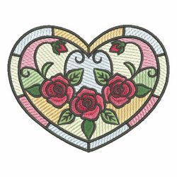 Stained Glass Roses 09 machine embroidery designs