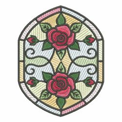 Stained Glass Roses 10 machine embroidery designs