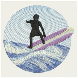 Surfer Silhouettes 04 machine embroidery designs