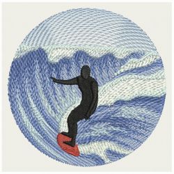 Surfer Silhouettes 07 machine embroidery designs