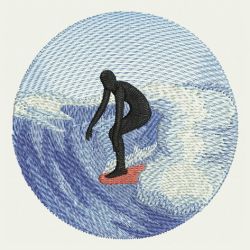 Surfer Silhouettes 10 machine embroidery designs