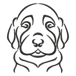 Dog Head Outlines 02 machine embroidery designs
