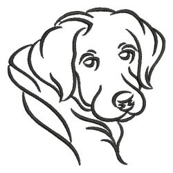 Dog Head Outlines 03 machine embroidery designs