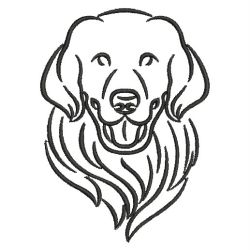 Dog Head Outlines 04 machine embroidery designs