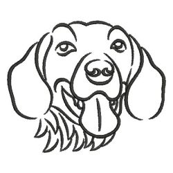 Dog Head Outlines 05 machine embroidery designs