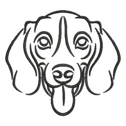 Dog Head Outlines 06 machine embroidery designs