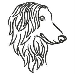 Dog Head Outlines 07 machine embroidery designs