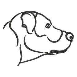 Dog Head Outlines 08 machine embroidery designs