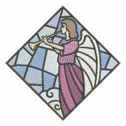 Stained Glass Angels 04 machine embroidery designs