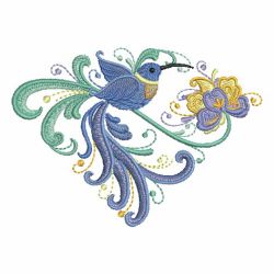 Rosemaling Hummingbirds 04(Md) machine embroidery designs