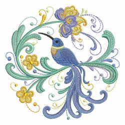 Rosemaling Hummingbirds 05(Lg) machine embroidery designs
