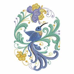 Rosemaling Hummingbirds 09(Md) machine embroidery designs