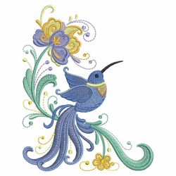 Rosemaling Hummingbirds 10(Md) machine embroidery designs