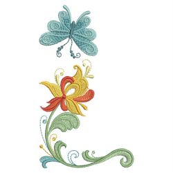 Rosemaling Butterflies 01(Lg) machine embroidery designs