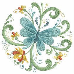 Rosemaling Butterflies 04(Lg) machine embroidery designs