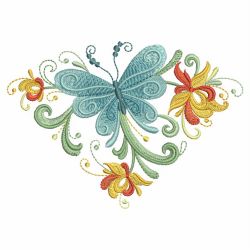 Rosemaling Butterflies 05(Sm) machine embroidery designs