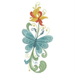 Rosemaling Butterflies 08(Lg) machine embroidery designs