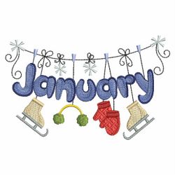 Monthly Clothesline(Sm) machine embroidery designs