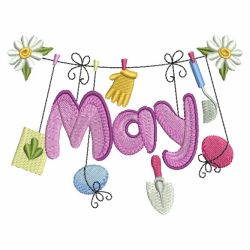 Monthly Clothesline 05(Md) machine embroidery designs