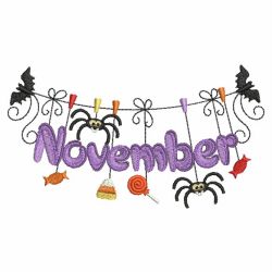 Monthly Clothesline 11(Sm) machine embroidery designs