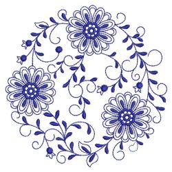 Blue Onion Circle 06(Md) machine embroidery designs