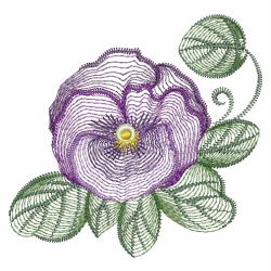 Rippled Pansies 01(Md) machine embroidery designs