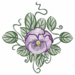 Rippled Pansies 02(Md) machine embroidery designs