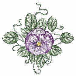 Rippled Pansies 02(Lg) machine embroidery designs