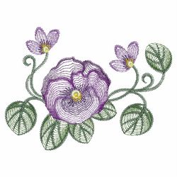 Rippled Pansies 03(Md) machine embroidery designs