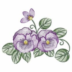 Rippled Pansies 04(Md) machine embroidery designs