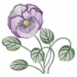 Rippled Pansies 05(Md) machine embroidery designs