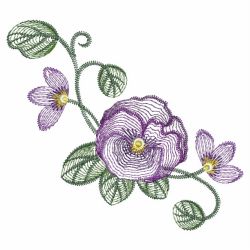 Rippled Pansies 07(Lg) machine embroidery designs