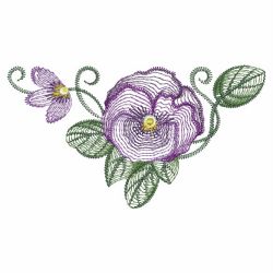 Rippled Pansies 08(Lg) machine embroidery designs