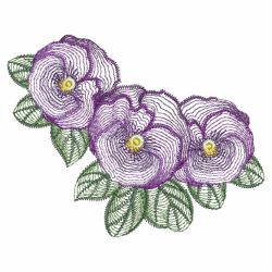 Rippled Pansies 10(Sm) machine embroidery designs
