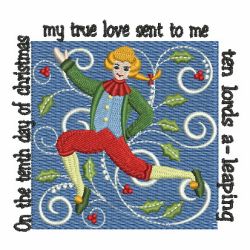 12 Days Of Christmas 2 10 machine embroidery designs