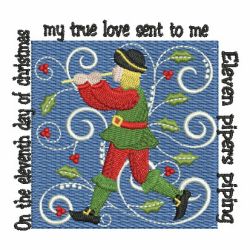 12 Days Of Christmas 2 11 machine embroidery designs