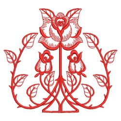 Redwork Art Nouveau Roses 02(Lg)