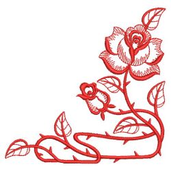 Redwork Art Nouveau Roses 03(Lg) machine embroidery designs