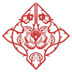 Redwork Art Nouveau Roses 08(Lg)