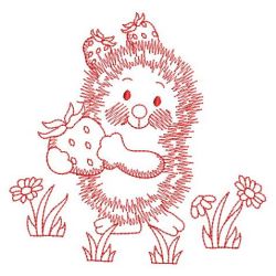 Redwork Hedgehogs 09(Sm) machine embroidery designs