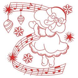 Redwork Christmas Sunbonnets 2 01(Lg) machine embroidery designs